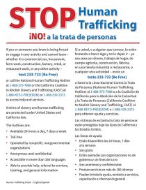California Human Trafficking Poster