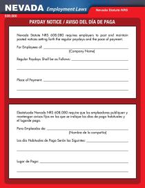 Nevada Payday Notice